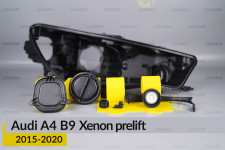 Сервісний комплект корпуса фар Audi A4 B9 Xenon (2015-2020) дорест правий