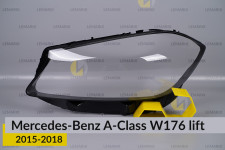 Скло фари Mercedes-Benz A-Class W176 (2015-2018) рест ліве