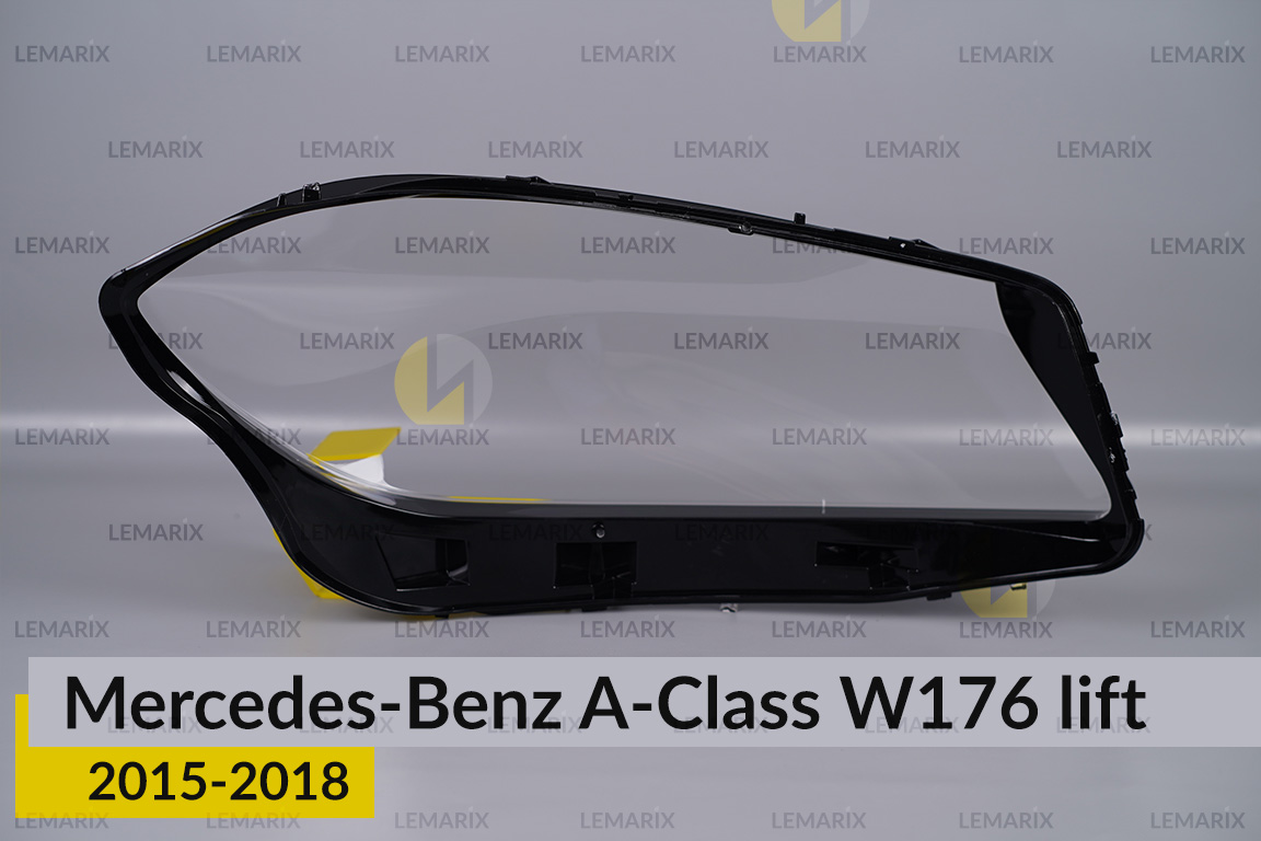Скло фари Mercedes-Benz A-Class W176 (2015-2018) рест ліве