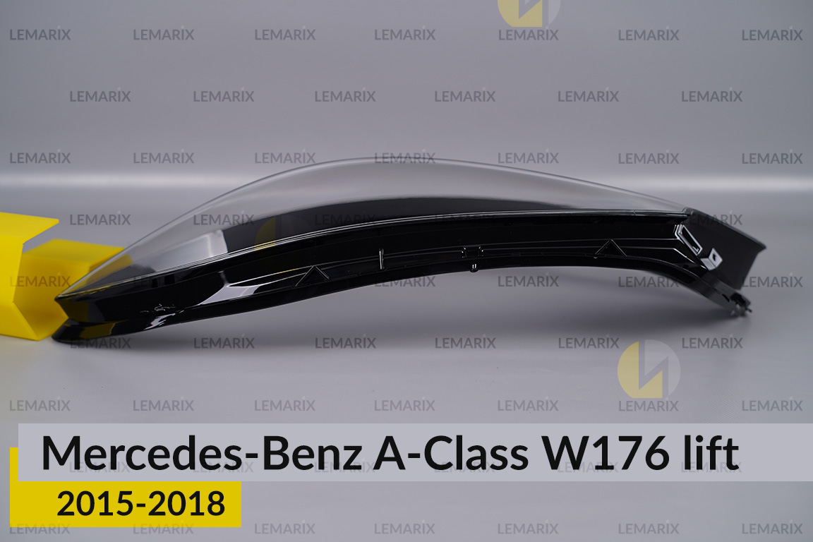 Скло фари Mercedes-Benz A-Class W176 (2015-2018) рест ліве