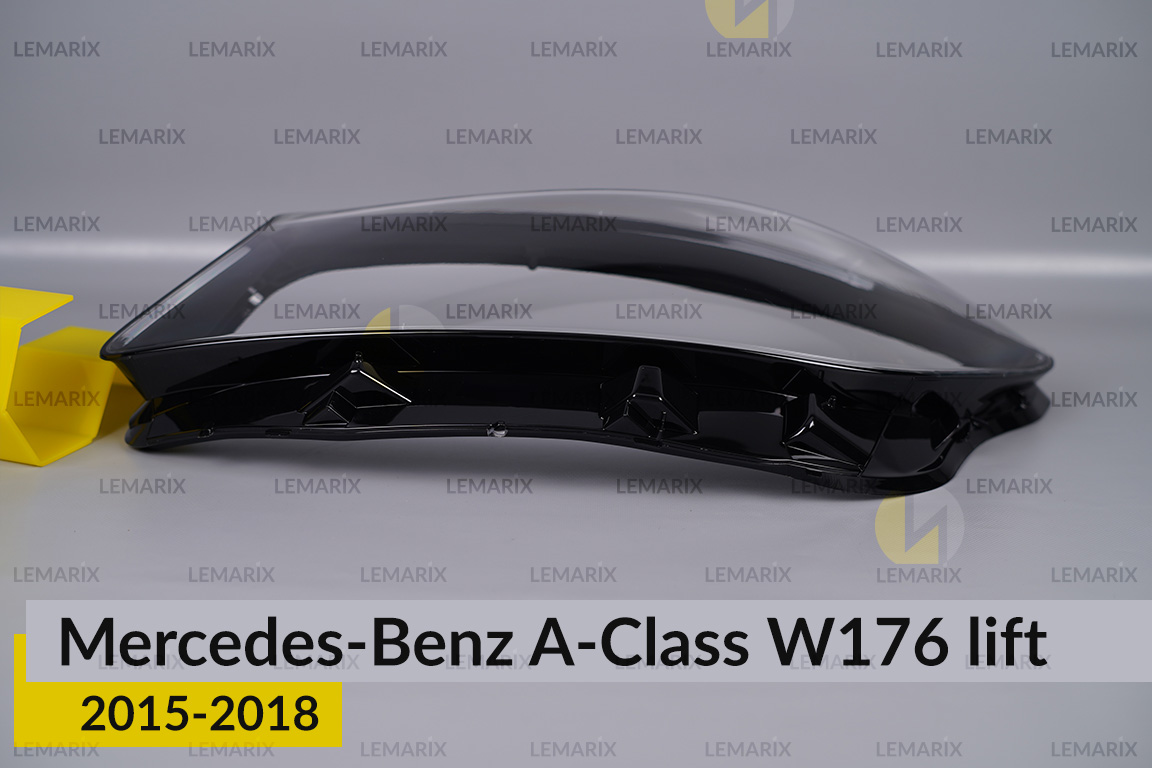 Скло фари Mercedes-Benz A-Class W176 (2015-2018) рест ліве