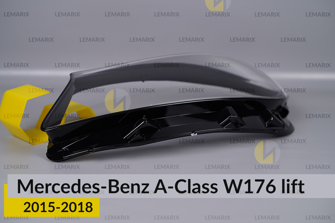 Скло фари Mercedes-Benz A-Class W176 (2015-2018) рест ліве