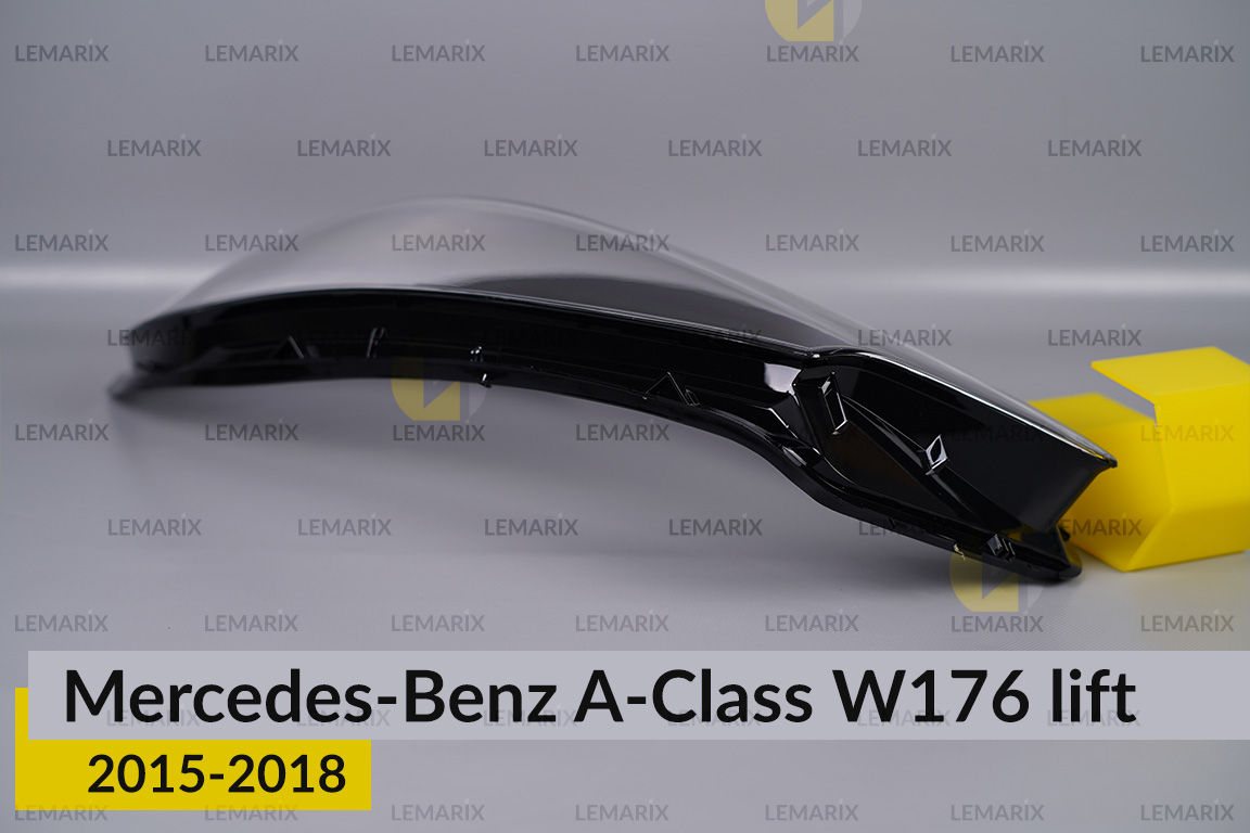 Скло фари Mercedes-Benz A-Class W176 (2015-2018) рест ліве