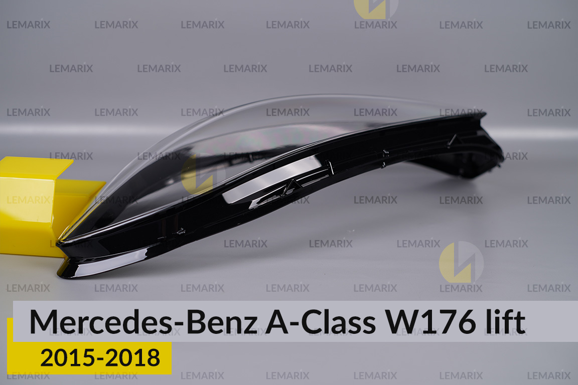 Скло фари Mercedes-Benz A-Class W176 (2015-2018) рест ліве