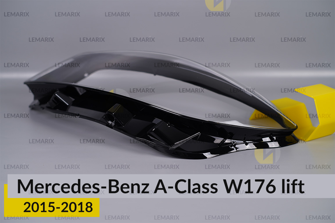 Скло фари Mercedes-Benz A-Class W176 (2015-2018) рест ліве