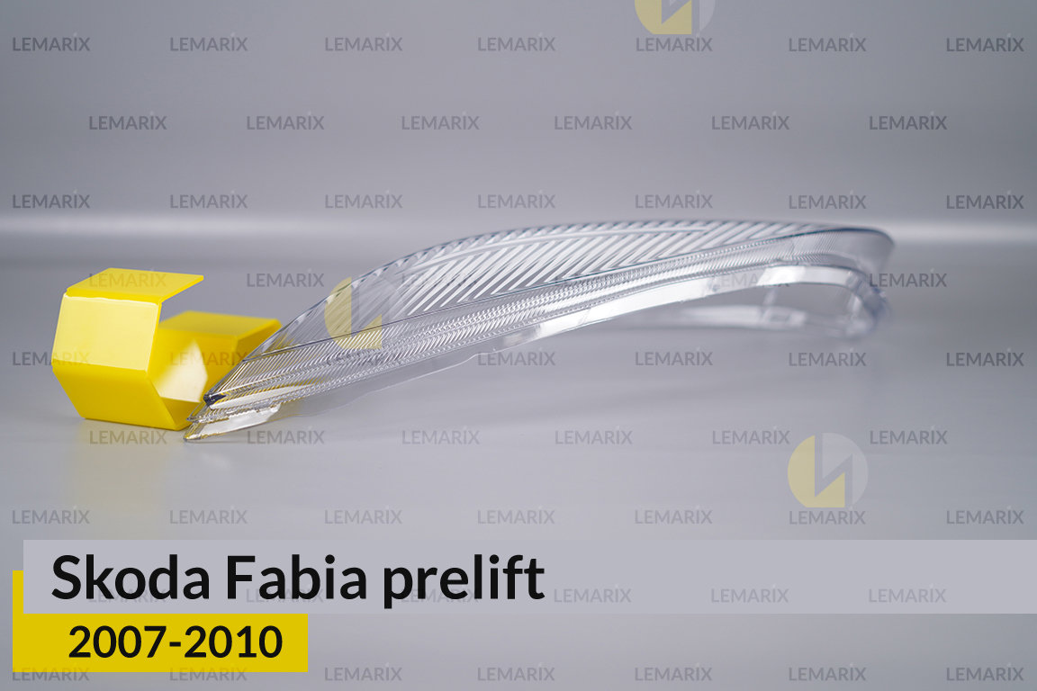 Скло фари Skoda Fabia (2007-2010) дорест ліве