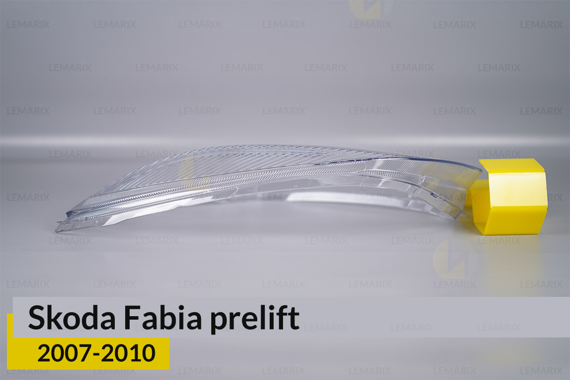 Скло фари Skoda Fabia (2007-2010) дорест ліве
