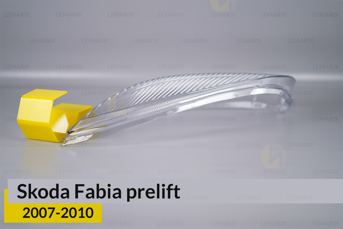Скло фари Skoda Fabia (2007-2010) дорест ліве
