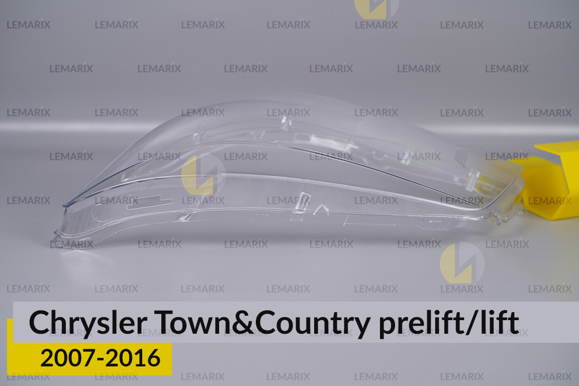 Скло фари Chrysler Town&Country (2007-2016) дорест/рест ліве
