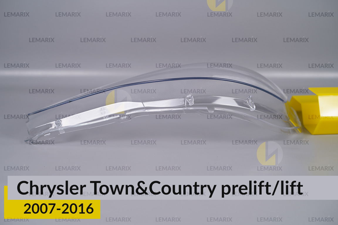 Скло фари Chrysler Town&Country (2007-2016) дорест/рест ліве