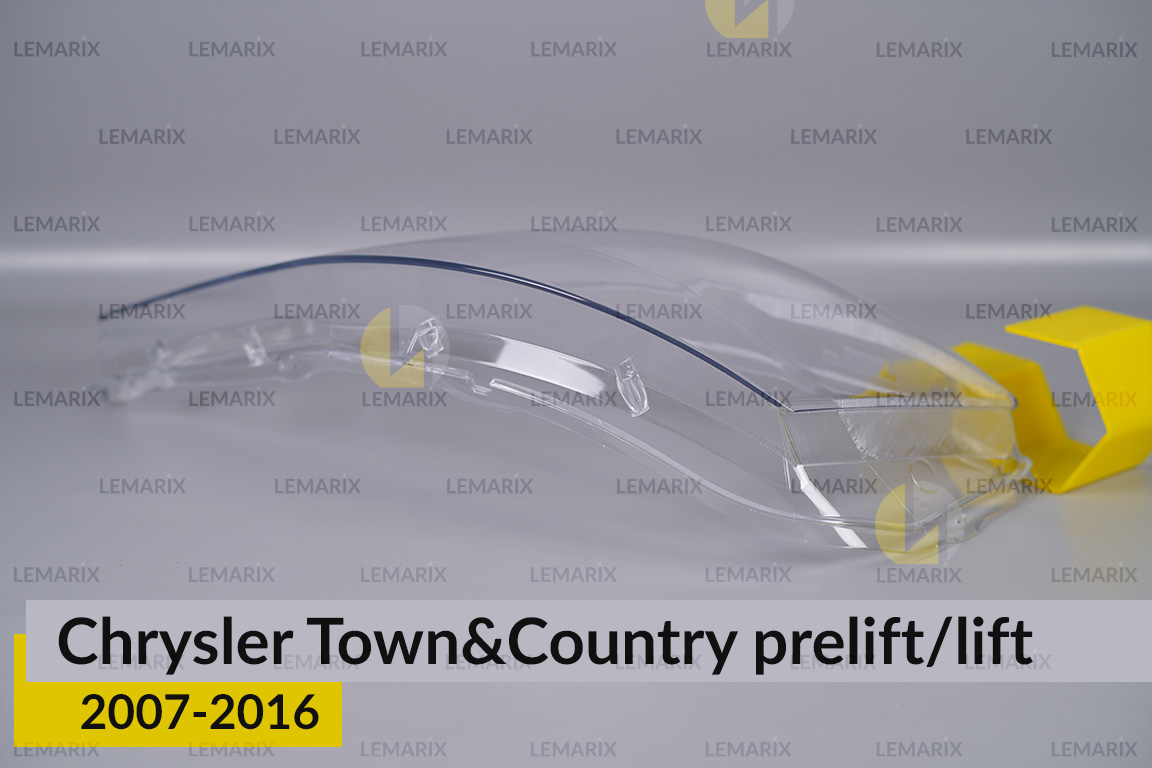 Скло фари Chrysler Town&Country (2007-2016) дорест/рест ліве