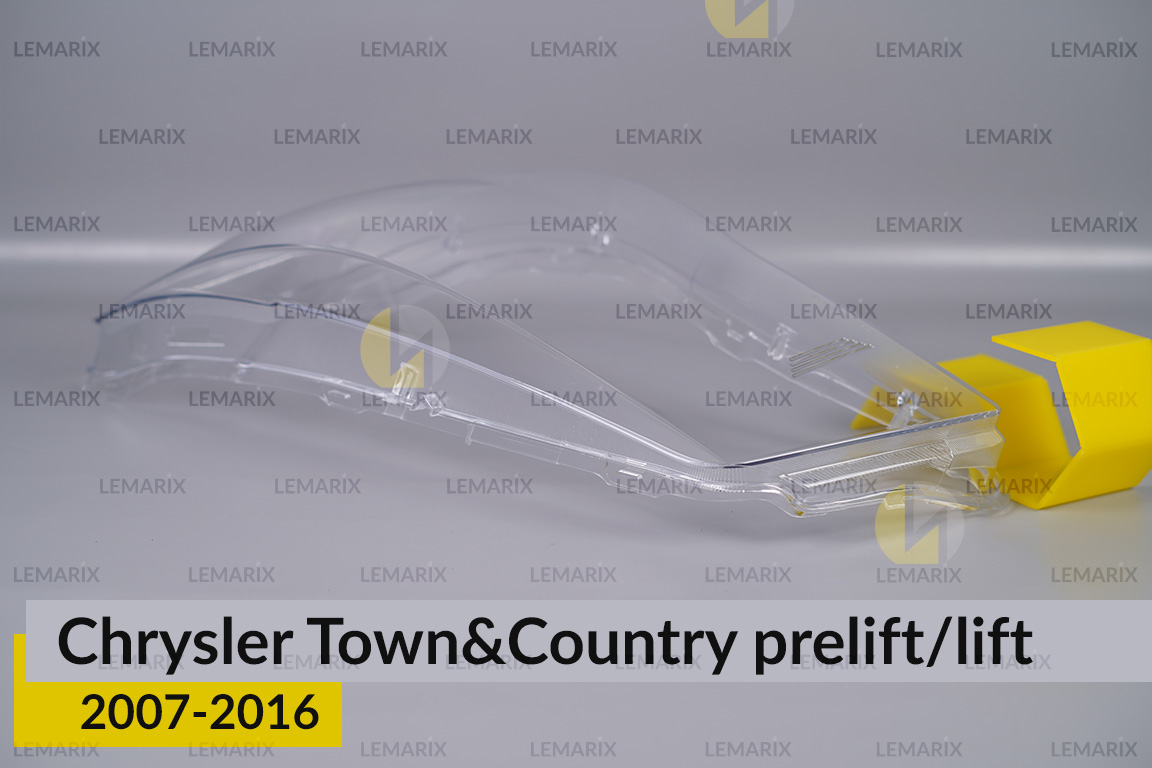 Скло фари Chrysler Town&Country (2007-2016) дорест/рест ліве