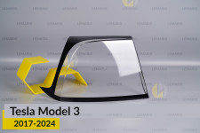 Стекло заднего фонаря внешнее в крыле Tesla Model 3 (2017-2024) левое