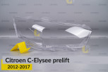 Скло фари Citroen C-Elysee (2012-2017) дорест праве