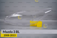 Стекло фары Mazda 3 BL (2008-2013) левое