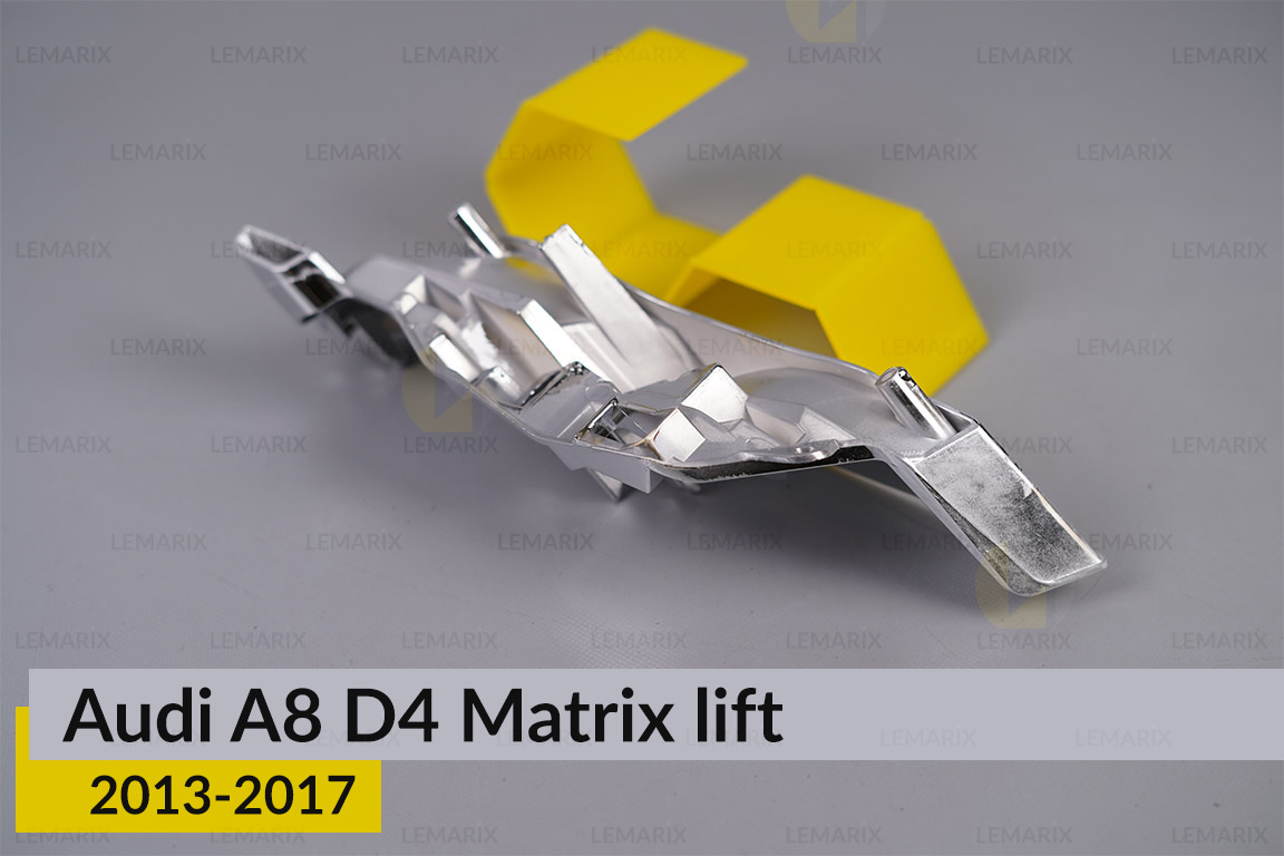 Хромована маска світлорозсіювача Audi A8 D4 Matrix (2013-2017) рест права