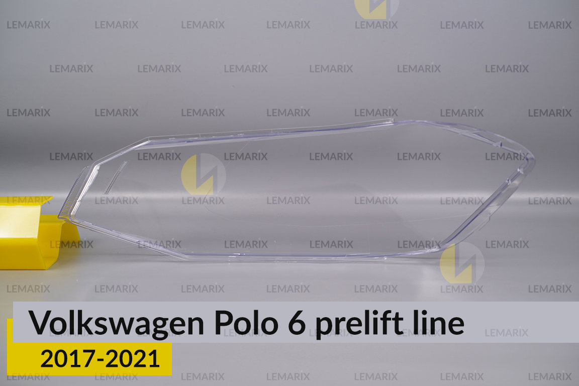 Скло фари VW Volkswagen Polo 6 (2017-2021) полоска дорест праве
