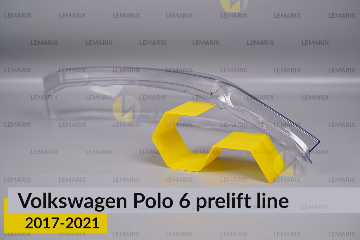 Скло фари VW Volkswagen Polo 6 (2017-2021) полоска дорест праве