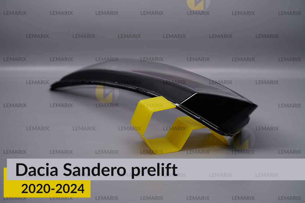 Скло фари Dacia Sandero (2020-2025) дорест/1 рест ліве
