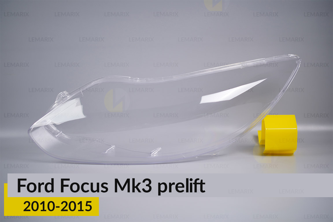 Скло фари Ford Focus Mk3 (2010-2015) дорест ліве