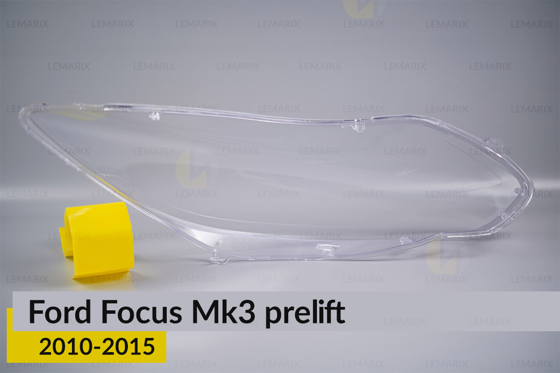 Скло фари Ford Focus Mk3 (2010-2015) дорест ліве