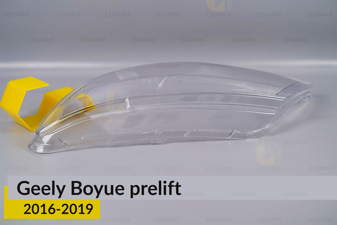 Скло фари Geely Boyue (2016-2019) дорест ліве