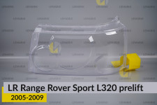 Скло фари Land Rover Range Rover Sport L320 (2005-2009) дорест ліве