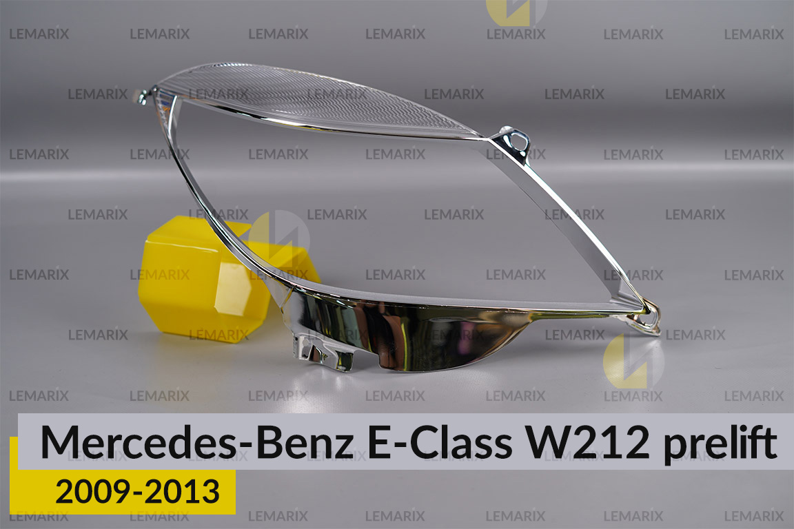 Хромована декоративна маска лінзи велика Mercedes-Benz E-Class W212 (2009-2013) дорест права