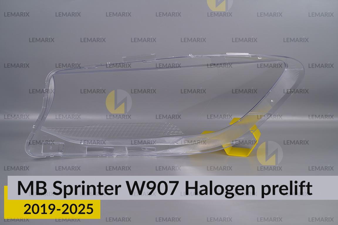 Скло фари Mercedes-Benz Sprinter W907 Halogen (2019-2026) дорест праве