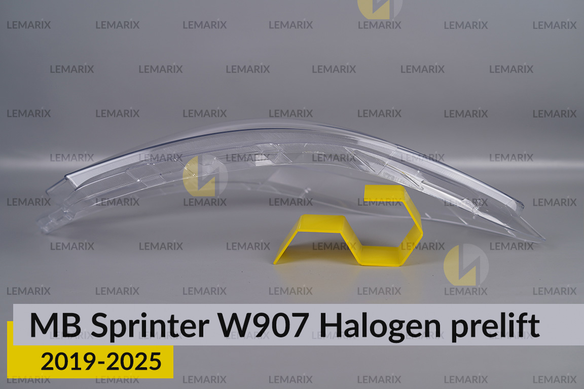Скло фари Mercedes-Benz Sprinter W907 Halogen (2019-2026) дорест праве