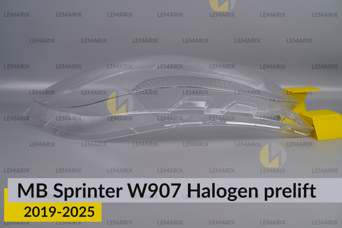 Скло фари Mercedes-Benz Sprinter W907 Halogen (2019-2026) дорест праве
