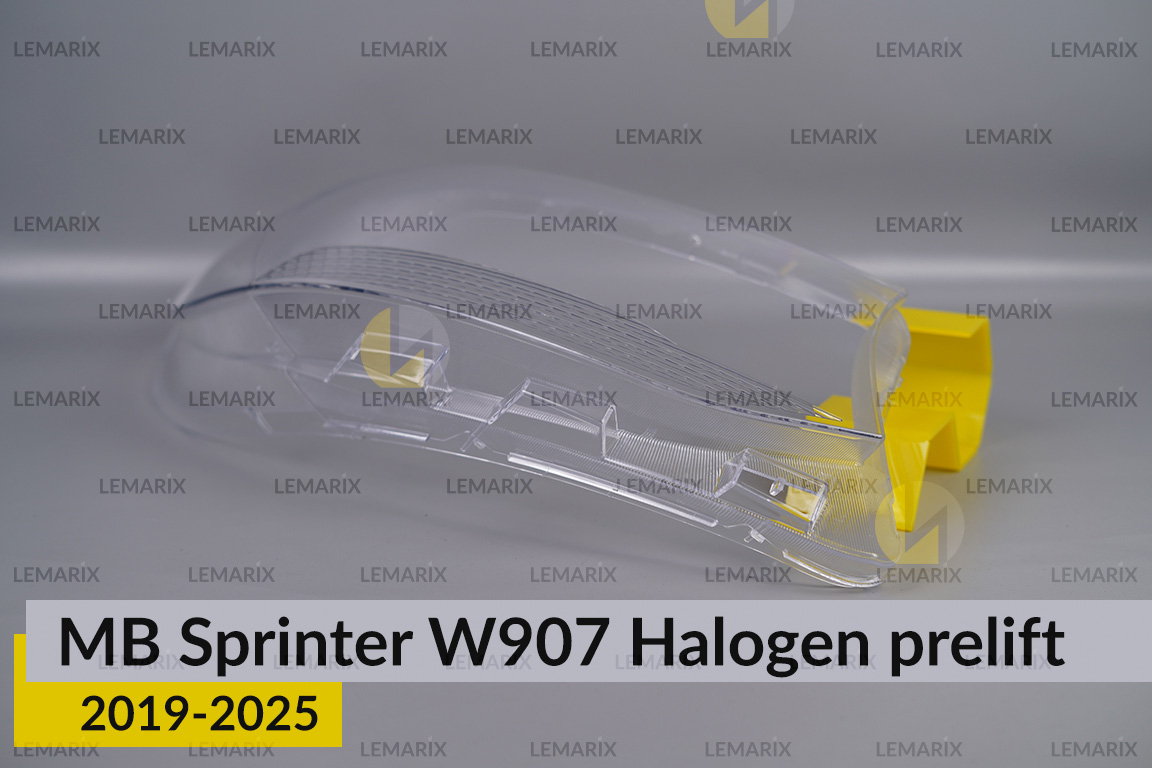 Скло фари Mercedes-Benz Sprinter W907 Halogen (2019-2026) дорест праве