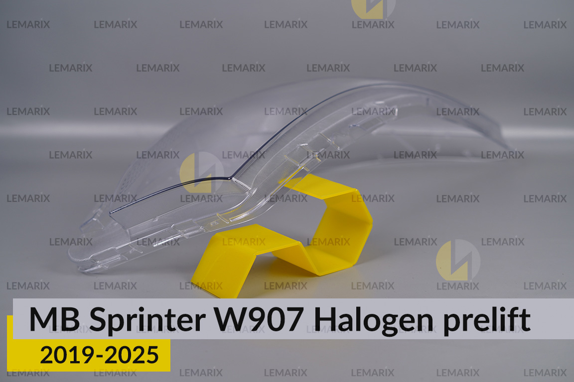 Скло фари Mercedes-Benz Sprinter W907 Halogen (2019-2026) дорест праве
