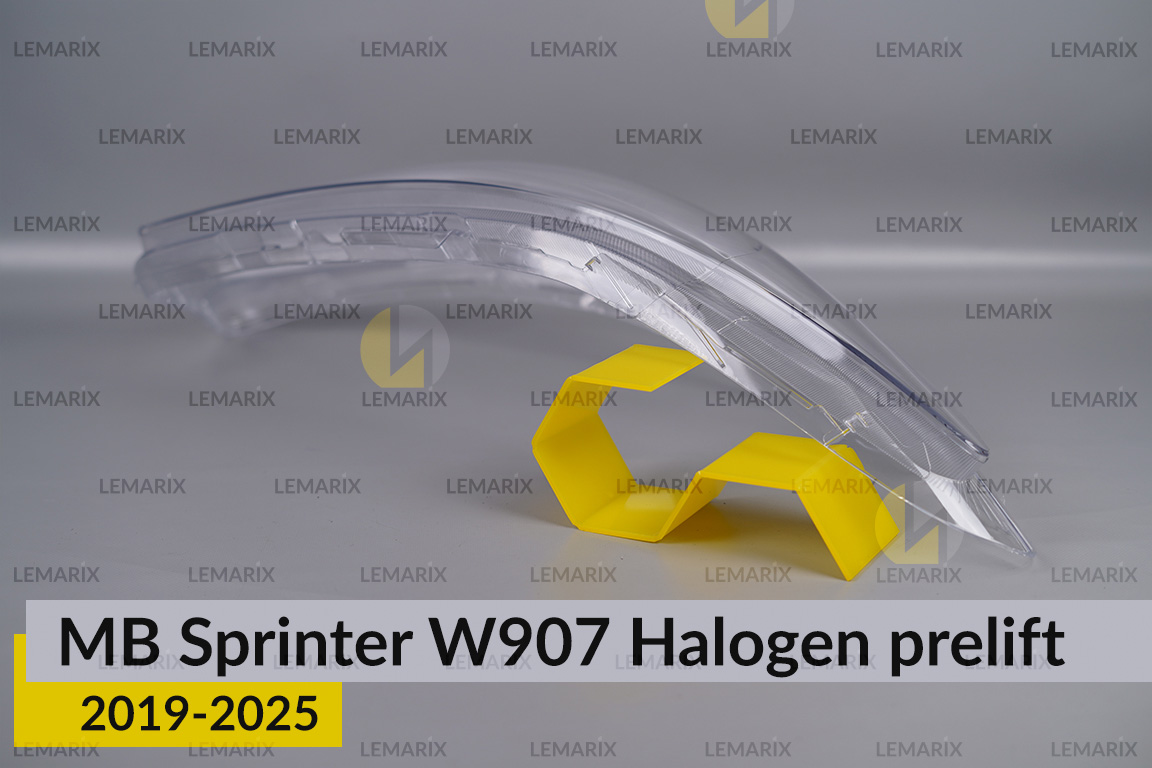Скло фари Mercedes-Benz Sprinter W907 Halogen (2019-2026) дорест праве