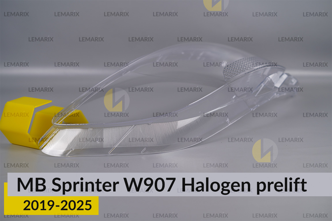 Скло фари Mercedes-Benz Sprinter W907 Halogen (2019-2026) дорест праве