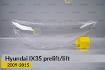 Скло фари Hyundai IX35 (2009-2015) дорест/рест ліве