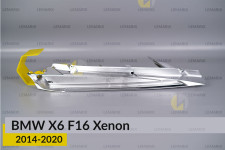 Хромована декоративна маска під світловод BMW X6 F16 Xenon (2014-2020) права