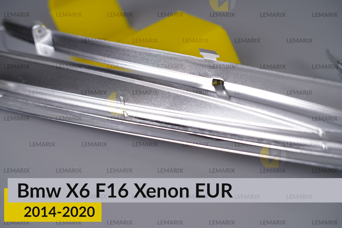 Хромована декоративна маска під світловод BMW X6 F16 Xenon (2014-2020) права