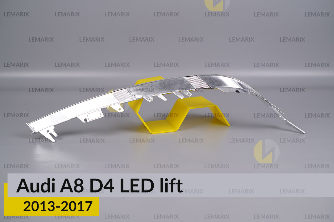 Хромована декоративна маска нижня Audi A8 D4 LED (2013-2017) рест ліва