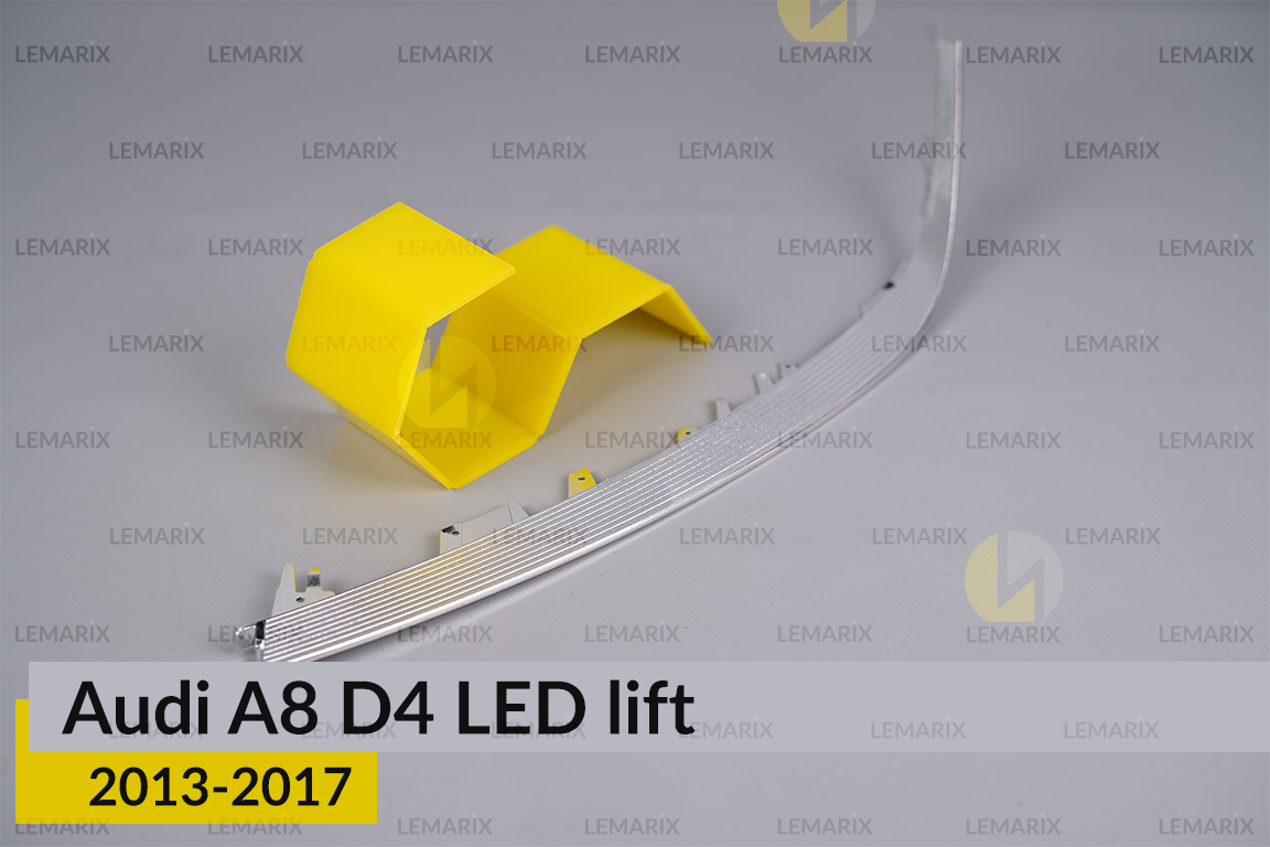 Хромована декоративна маска нижня Audi A8 D4 LED (2013-2017) рест ліва