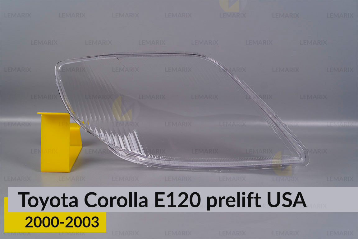 Скло фари Toyota Corolla E120 USA (2000-2003) дорест ліве