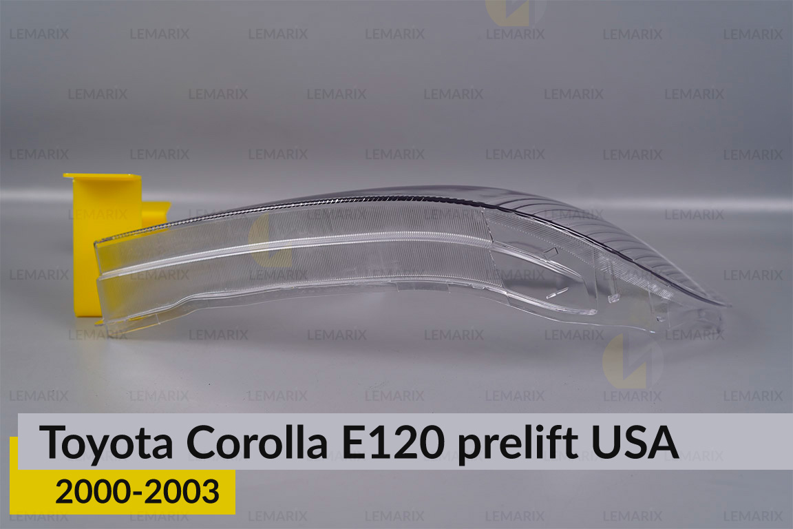Скло фари Toyota Corolla E120 USA (2000-2003) дорест ліве