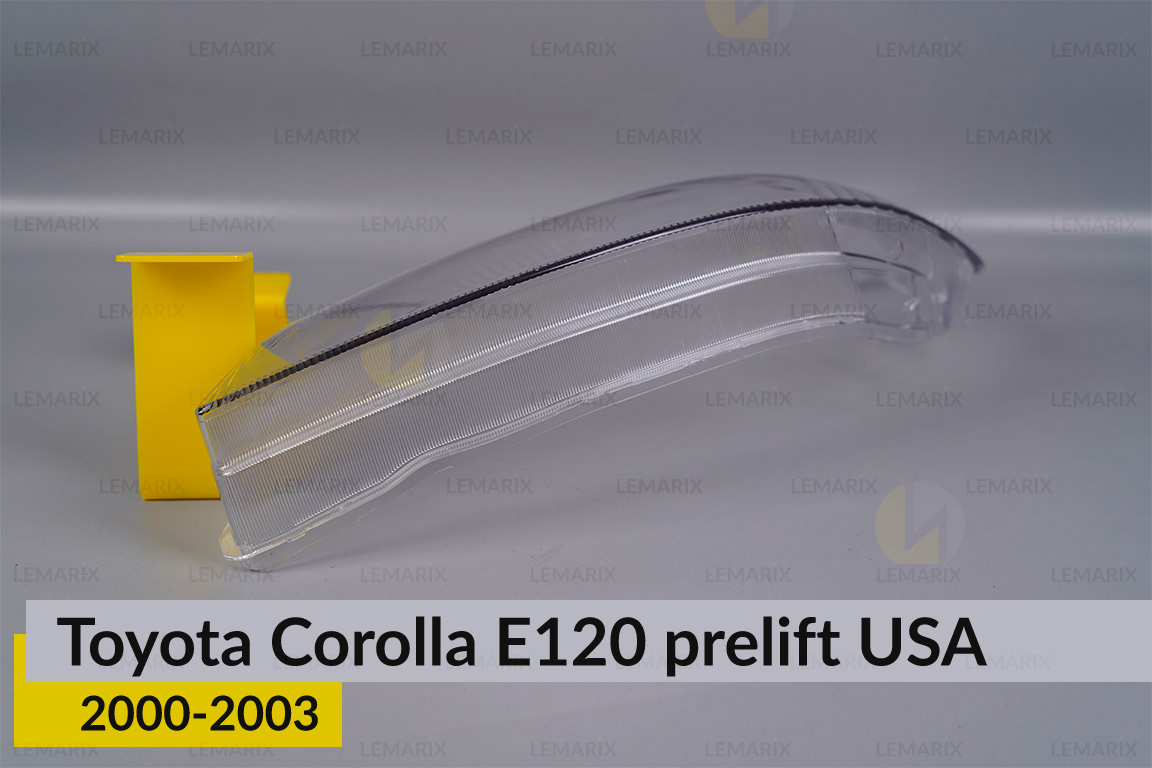 Скло фари Toyota Corolla E120 USA (2000-2003) дорест ліве