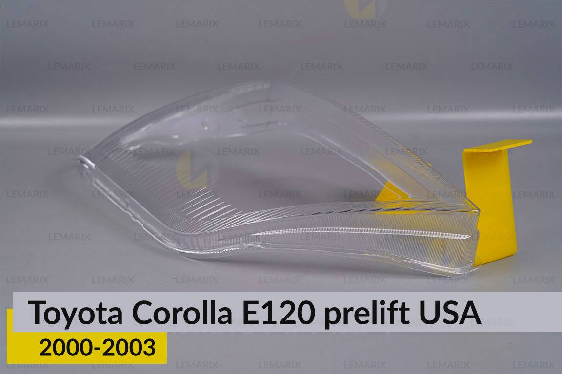Скло фари Toyota Corolla E120 USA (2000-2003) дорест ліве