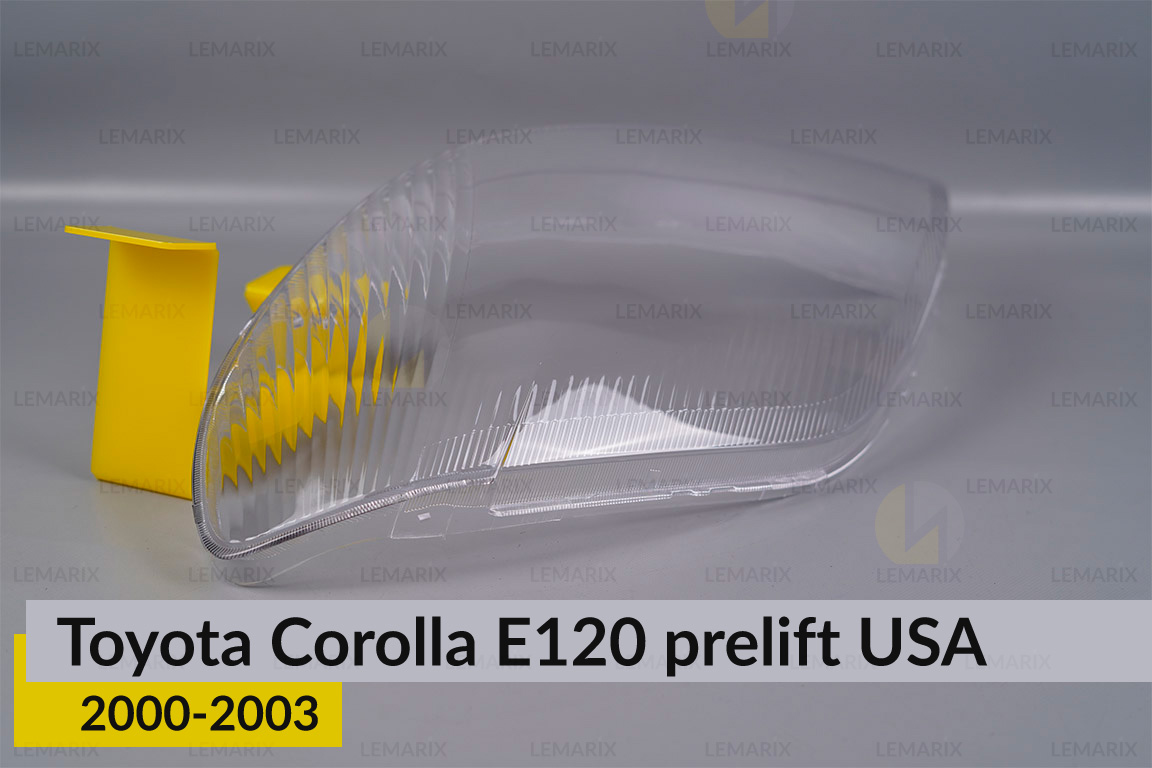 Скло фари Toyota Corolla E120 USA (2000-2003) дорест ліве