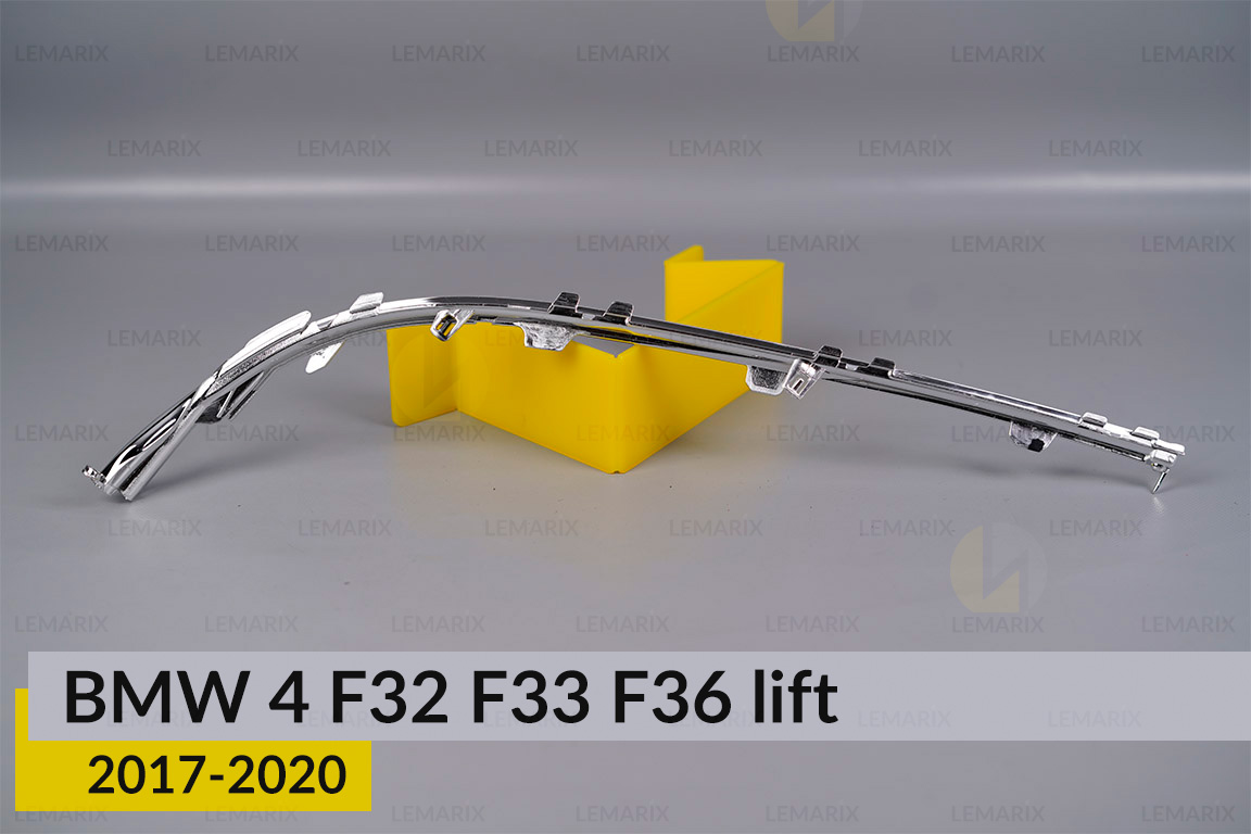 Хромована декоративна маска під світловод BMW 4 F32 F33 F36 (2017-2020) рест права