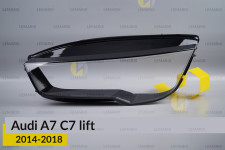 Скло фари Audi A7 C7 (2014-2018) рест ліве