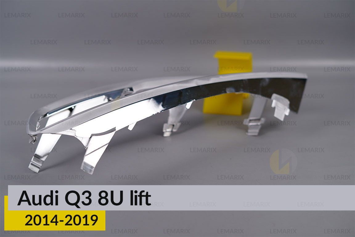 Хромована декоративна маска основна Audi Q3 8U (2014-2019) рест ліва