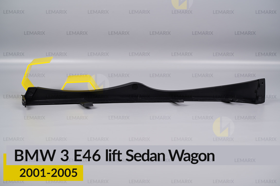 Зовнішня накладка пластикова під фару BMW 3 E46 Sedan Wagon (2001-2005) рест права
