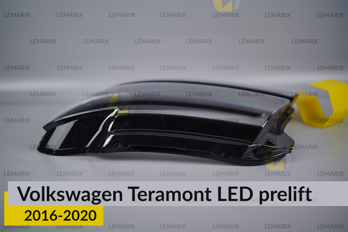 Скло фари VW Volkswagen Teramont LED (2016-2020) дорест ліве